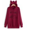 Womens Cat Ear Hoodie Sweatshirt Hooded Pullover Tops Blouse Coat Lovely 2019NEW