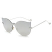 SHAUNA Fashion Rimless Women Cat Eye Sunglasses Classic Ladies Integrated Reflective Lens Shades UV400