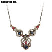 New Ethnic Turkish Women Pendant Necklace Antique Gold Color Resin Indian Wedding Jewelry Ancient Chocker Bohemia Gift Good Deal