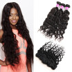 8A Malaysian Virgin Human Hair Natural Wave Bundles with Ear to Ear Lace Closure Wholesale Unprocessed Hair Bundles With Frontal