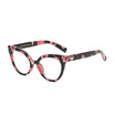 SHAUNA Vintage Double Colors Women Cat Eye Frame Fashion Ladies Clear Lens Glasses