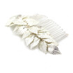 Jonnafe Vintage Gold Silver Leaf Hair Comb Leaves Combs Headpieces Bridal Hair Accessories Jewelry For Women