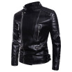 AOWOFS winter new European&American style mens locomotive multi-zip leather jacket large size leather jacket B030