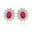 Aiyaya Elegangt Jewelry Cushion-cut Micro Swiss High Quality Crystal 4 Colors Stud Round Earrings