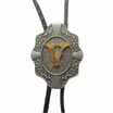 Men Bolo Tie Original Initial Letter Western Cowboy Cowgirl Wedding Bolo Tie Leather Necklace