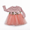 3Colors Lovely Toddler Kids Baby Girls Dress Long Sleeve Floral Lace Dress Wedding Party Pageant Prom Dresses