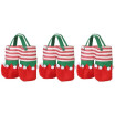 3pcsset Christmas Wine Bottle Bags Beverage Drink Holders Candy Gift Bags Set with Handles Christmas Decorations Ornaments