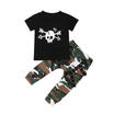 US STOCK Kid Baby Boys Tops T-shirt Camo Pants 2PCS Outfits Set Clothes 0-5Years