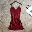 Sexy Lingerie Women Silk Lace Robe Dress Babydoll Nightdress Nightgown Sleepwear