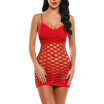 Women Mesh Sexy Hollow Fishnet Babydoll Lingerie Mini Slim Dress Nightwear