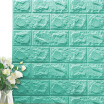 Ou Wei engrosó las etiquetas engomadas anticolisión de la pared del papel pintado dormitorio autoadhesivo decoración de la pared cálida pegatinas baño 3D estéreo impermeable fondo papel de pared sala de estar bolsa suave 70 cm 77 cm verde claro