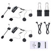 T9S Motorcycle Helmet Headset BT Intercom 1200m Waterproof 2PCS