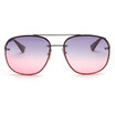 SHAUNA Oversize Pearl Effect Rim Women Round Rimless Sunglasses Double Bridges Fashion Men Gradient Lens Shades UV400