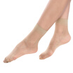Jingdong supermarket Langsha LangSha 20 pairs stockings female thin core wire toe transparent short stockings gray uniform