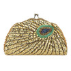 Fawziya Peacock Clutch Sequins Kiss Lock Womens Evening Handbag