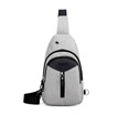 ZHANAO new mens chest bag Oxford cloth splash-proof headphone hole large capacity shoulder bag