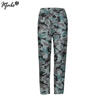Women Camouflage Printed Casual Pants Elastic Long Pants Ladies Loose Trouser US