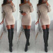 Fashion Women Long Sleeve Bodycon Casual Party Evening Cocktail Mini Dress