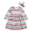 Toddler Kid Baby Girl Christmas Costume Long Sleeve Tutu Dress Headband Outfit C