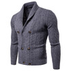AOWOFS2018 Mens Solid Color Thicken Knit Cardigan Sweater Jacket YM012