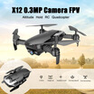 Dongmingtuo X12 720P Wide Angle Camera WiFi FPV Drone Altitude Hold RC Quadcopter w Three Batteries