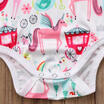 Newborn Baby Girls Cotton Unicorn Romper Short Sleeve Jumpsuit Clothes Outfits