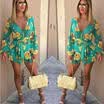 Womens Floral Clubwear Playsuit Bodysuit Party Jumpsuit Romper Chiffon Shorts UK