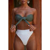 Women Push-up Padded Bra Bandage Tied up Bikini Set Swimsuit Swimwear Bathing CA
