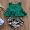 2pcs Kleinkinder Neugeborenes Baby Mädchen T-Shirt Oberteile Hose Outfits Satz