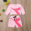 Canis Newborn Kid Baby Girls Long Sleeve Tops Pants Outfits Tracksuit Sportswear