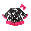 Toddler Kids Baby Girl Dress Deer Christmas 2Pcs Clothes Princess Party Dresses