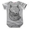 Toddler Newborn Baby Boys Girls Fox Triangle Romper Jumpsuit Bodysuit Outfits