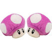 Purple Mushroom Super Mario Soft Plush Stuffed Animal Keychain Figure Doll