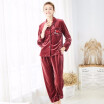 New velvet ladies pajamas new autumn&winter long sleeve two-piece suit nightgown home clothing