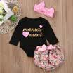 Newborn Baby Girls Clothes Romper Jumpsuit BodysuitDiaper Cover Pants Outfits D