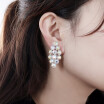 New Luxury Pave Crystal Rhinestone Clip Earrings for Women Clip no pierced Clips Earrings Fashion Jewelry Earrings