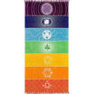 CA Single Rainbow Chakra Tapestry Towel Mandala Boho Stripes Travel Yoga Mat OUT