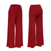 Womens OL Office Loose Stretch High Waist Wide Leg Long Pants Palazzo Trousers
