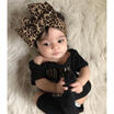 Infant Baby Girl Romper Bodysuit Jumpsuit Leopard Headband 2pcs Outfits Clothes