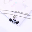 Fashion jewelry Halloween pumpkin bat childrens necklace two-piece set Best Friends suit necklace
