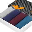 Playboy PLAYBOY 5324 Men&39s underwear flat pants four pants 4 gift boxes dark red dark green dark blue gray L