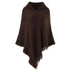 Women Knitted Poncho Irregularity Sweep Hoodde Fashion Tassel Lady Coat Sweater Outwear