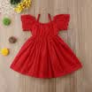 Baby Kids Girls Summer Off Shoulder Lace Dress Princess Party Tutu Dress Clothes