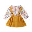 2PCS Toddler Kids Baby Girls Feather Clothes T-shirt TopsSkirt Dress Outfit Set