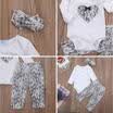 Cute Infant Baby Girl Heart Romper Lace Pant Headband Outfit Set Clothes 0-18M
