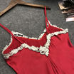 2pcs Women Sexy Satin Lace Sleepwear Dress Shorts Lingerie Nightwear Pajamas Set