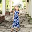 Womens Mother Daughter Matching Maxi Dresses Summer Girl Floral Party Dresses