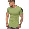 Oversize Herren Vintage T-Shirt Basic Shirt Round Neck Zipper