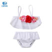 Kid Baby Girl 3D Floral White Swimming Bikini Set Swimsuit Swimwear Bathing Suit