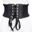 Women Fashion Punk Rivet Buckle Stretch Waistband Corset Wide Elastic Waist Belt